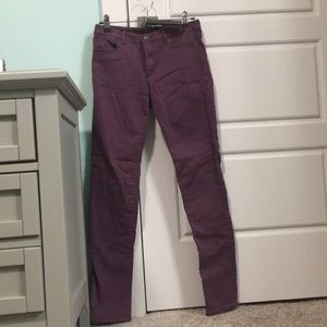 purple jeans